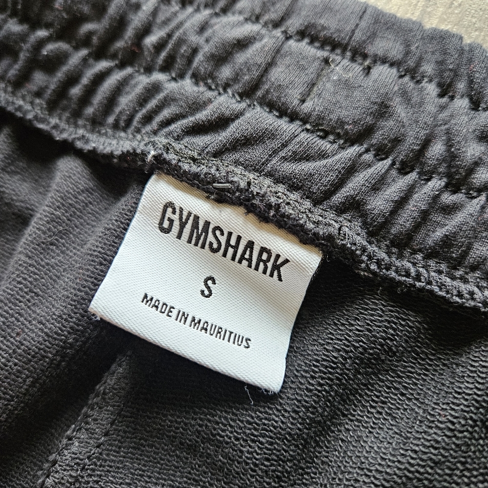 Gymshark Crest Black Drawstring Joggers View 4